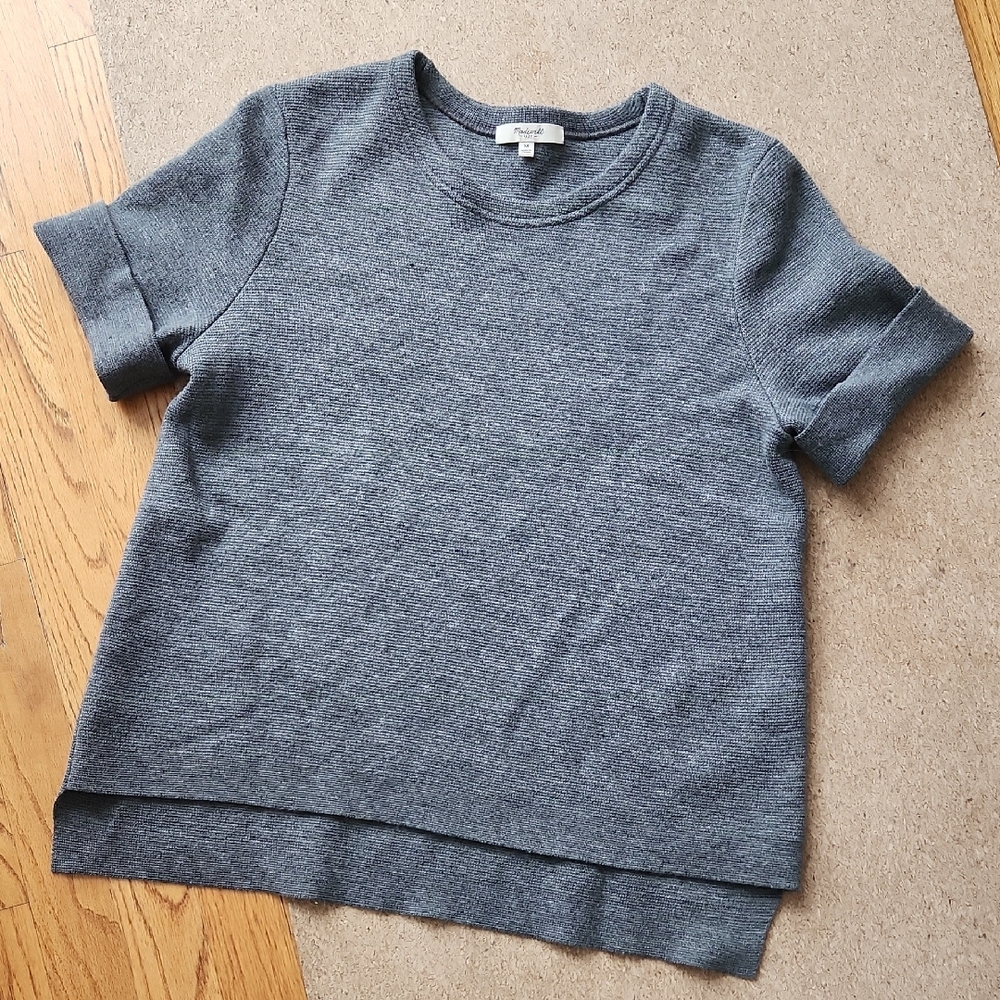 Madewell Charcoal Wool Blend Sweater Tee